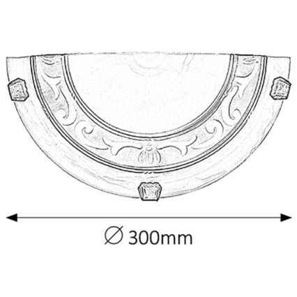 Rabalux 3712 - Seinavalgusti LARETTA 1xE27/60W/230V