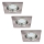 Rabalux - 3xLED vannitoa sissepaigaldatav laevalgusti komplekt 1xGU10/3W/230V IP44