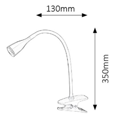 Rabalux - Klambriga LED-laualamp 1xLED/4,5W/230V