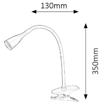 Rabalux - Klambriga LED-laualamp 1xLED/4,5W/230V