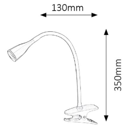 Rabalux - Klambriga LED-laualamp 1xLED/4,5W/230V