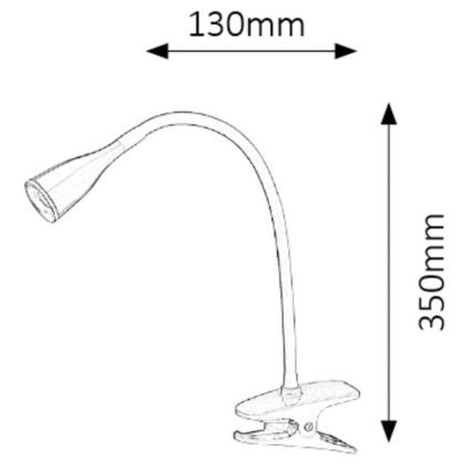 Rabalux - Klambriga LED-laualamp 1xLED/4,5W/230V