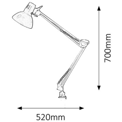 Rabalux - Laualamp 1xE27/60W/230V