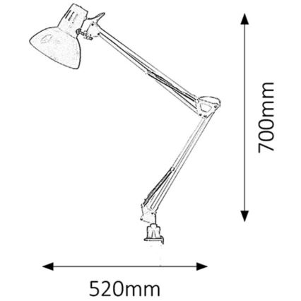 Rabalux - Laualamp 1xE27/60W/230V