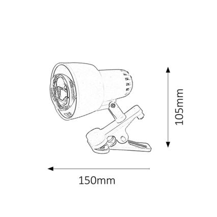 Rabalux - Klambriga lamp 1xE14/40W/230V valge