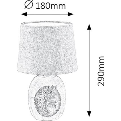 Rabalux - Laste laualamp 1xE14/40W/230V pruun