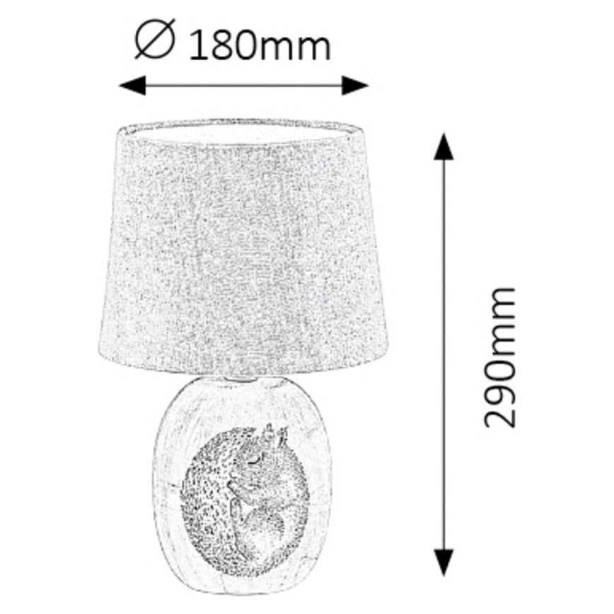 Rabalux - Laste laualamp 1xE14/40W/230V pruun