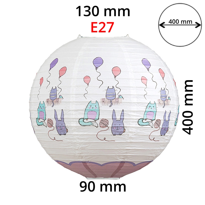 Rabalux 4632 - Laste lambivari lastetoa lühtrile CATHY E27 d. 40 cm