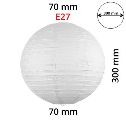 Rabalux 4894 - Lambivari lühtrile RICE valge E27 d. 30 cm