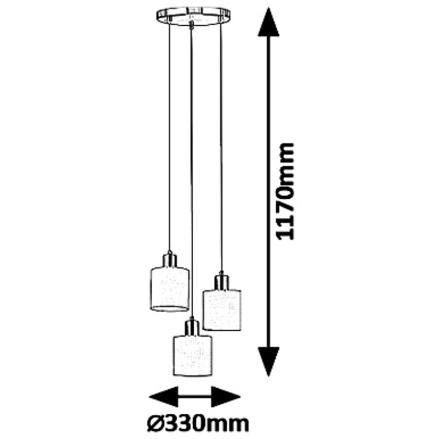Rabalux 5012 - Lühter NATINA 3xE14/25W/230V