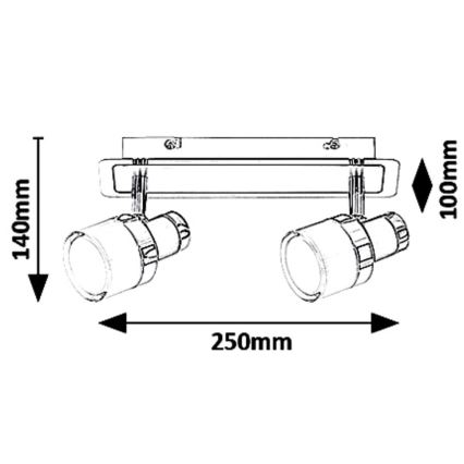 Rabalux - LED Kohtvalgusti HAROLD 2xLED/5W/230V IP44