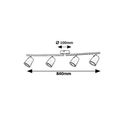 Rabalux 5048 - LED Kohtvalgusti SOLANGE 4xLED/6W/230V