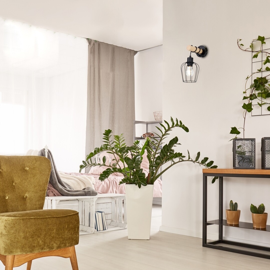 Rabalux - Seinavalgusti 1xE27/40W/230V kummipuu