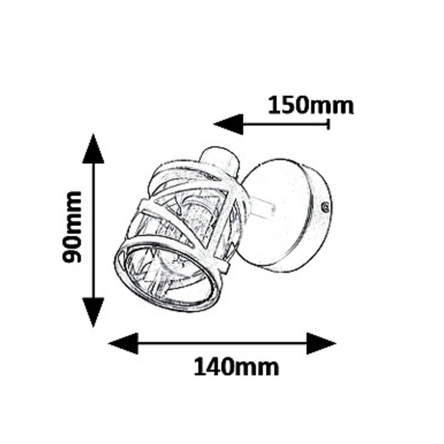 Rabalux 5335 - Kohtvalgusti seinale OBERON 1xE14/40W/230V