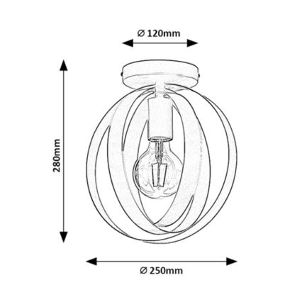 Rabalux - Laelamp 1xE27/40W/230V, läbimõõt 25 cm