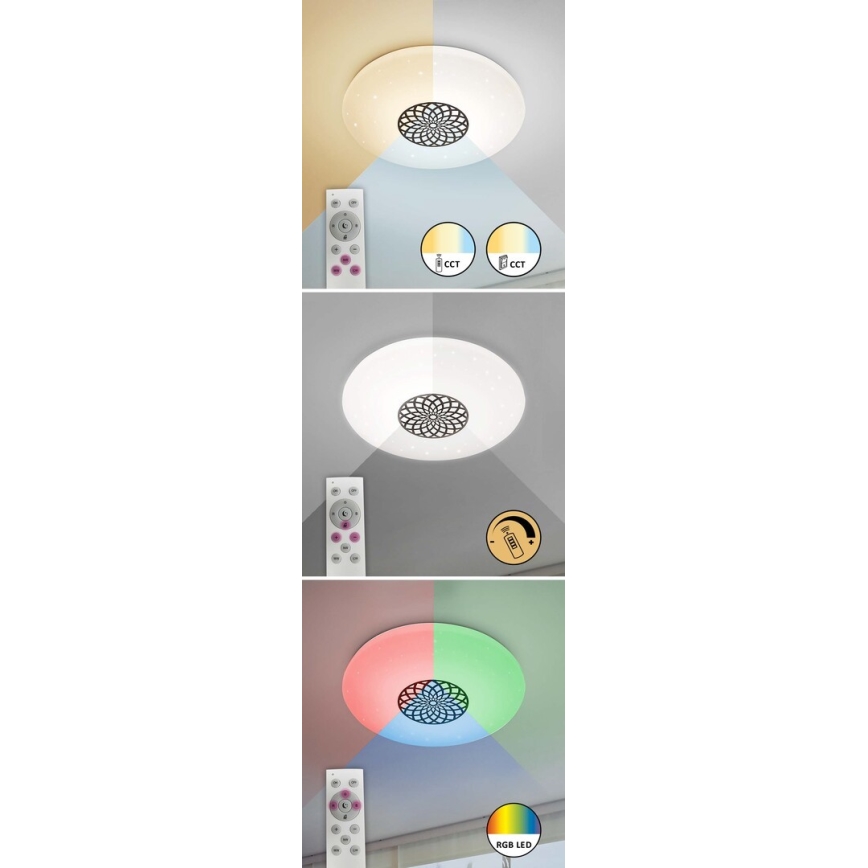 Rabalux - RGB LED Hämardatav laevalgusti LED/40W/230V Wi-Fi 3000-6500K d. 60 cm + kaugjuhtimispult
