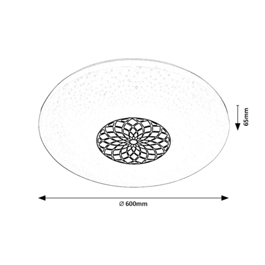 Rabalux - RGB LED Hämardatav laevalgusti LED/40W/230V Wi-Fi 3000-6500K d. 60 cm + kaugjuhtimispult