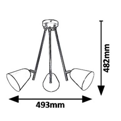 Rabalux 5376 - Ripplühter ALDER 3xE14/40W/230V