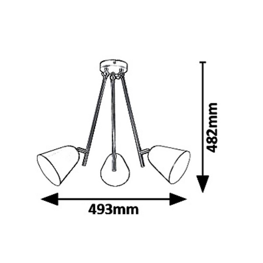 Rabalux 5376 - Ripplühter ALDER 3xE14/40W/230V