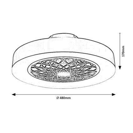 Rabalux - LED Hämardatav laevalgusti ventilaatoriga LED/35W/230V 3000-6000K + pult