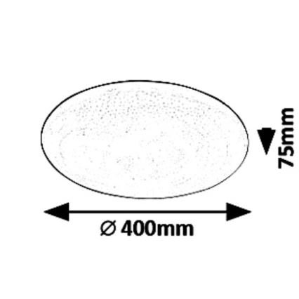 Rabalux - STAR LED hämardatav laelamp 36 W/230 V + kaugjuhtimispult, läbimõõt 40 cm