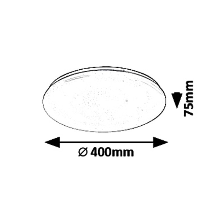 Rabalux – hämardatav LED-laelamp LED/36W/230V + kaugjuhtimispult, 3000K–6500K, läbimõõt 40 cm
