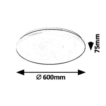 Rabalux - hämardatav LED-laevalgusti LED/60W/230V + kaugjuhtimispult, läbimõõduga 60 cm