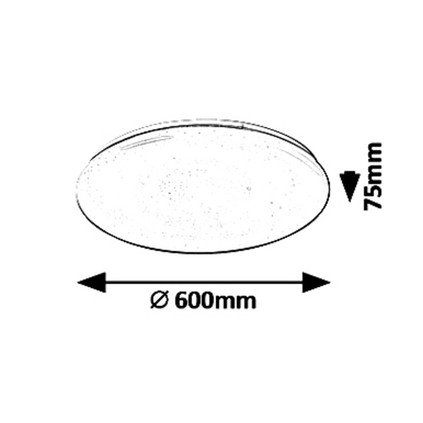 Rabalux - hämardatav LED-laevalgusti LED/60W/230V + kaugjuhtimispult, läbimõõduga 60 cm