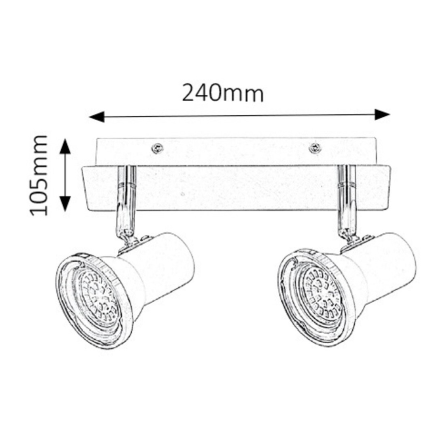 Rabalux - LED-kohtvalgusti vannituppa 2xGU10/4,5W/230V
