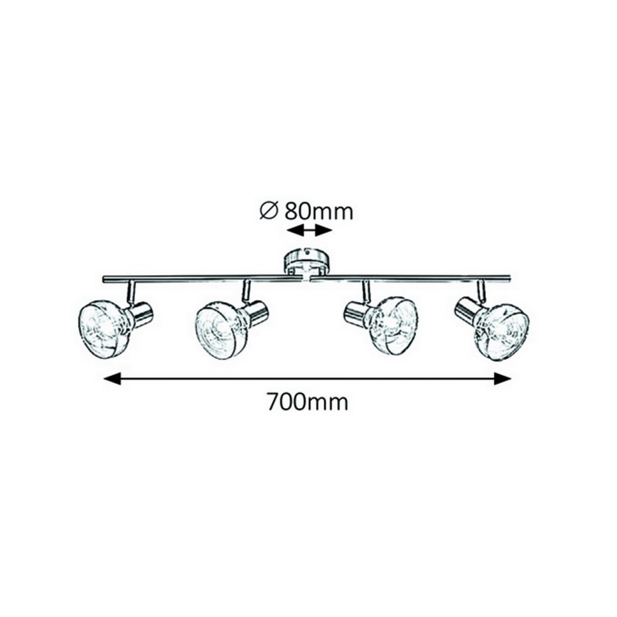 Rabalux 5550 - Kohtvalgusti HOLLY 4xE14/40W/230V kuldne