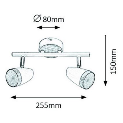 Rabalux 5565 - LED-kohtvalgusti KAREN 2xLED/4W/230V