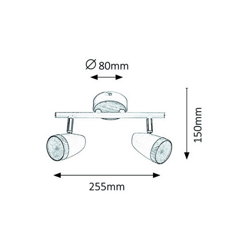 Rabalux 5565 - LED-kohtvalgusti KAREN 2xLED/4W/230V