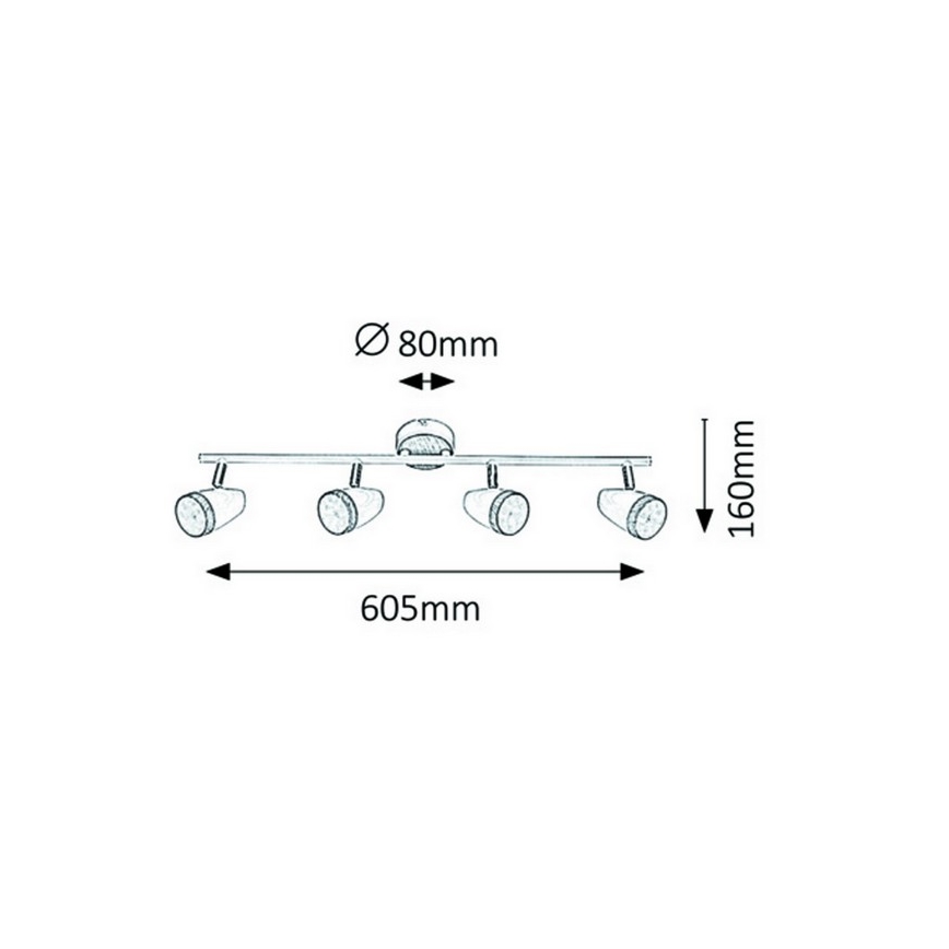 Rabalux 5567 - LED-kohtvalgusti KAREN 4xLED/4W/230V