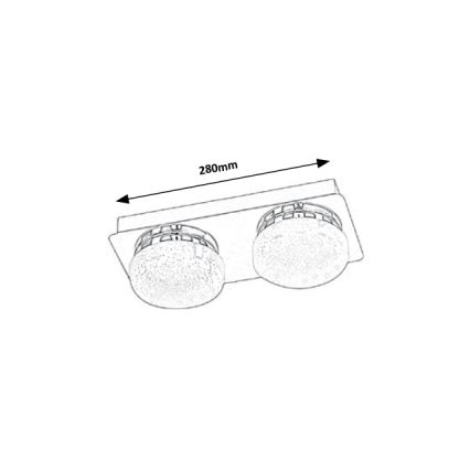Rabalux - LED laevalgusti 2xLED/5W/230V 13x28 cm