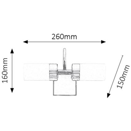 Rabalux - LED Peeglivalgustus vannituppa 2xLED/4W/230V  IP44