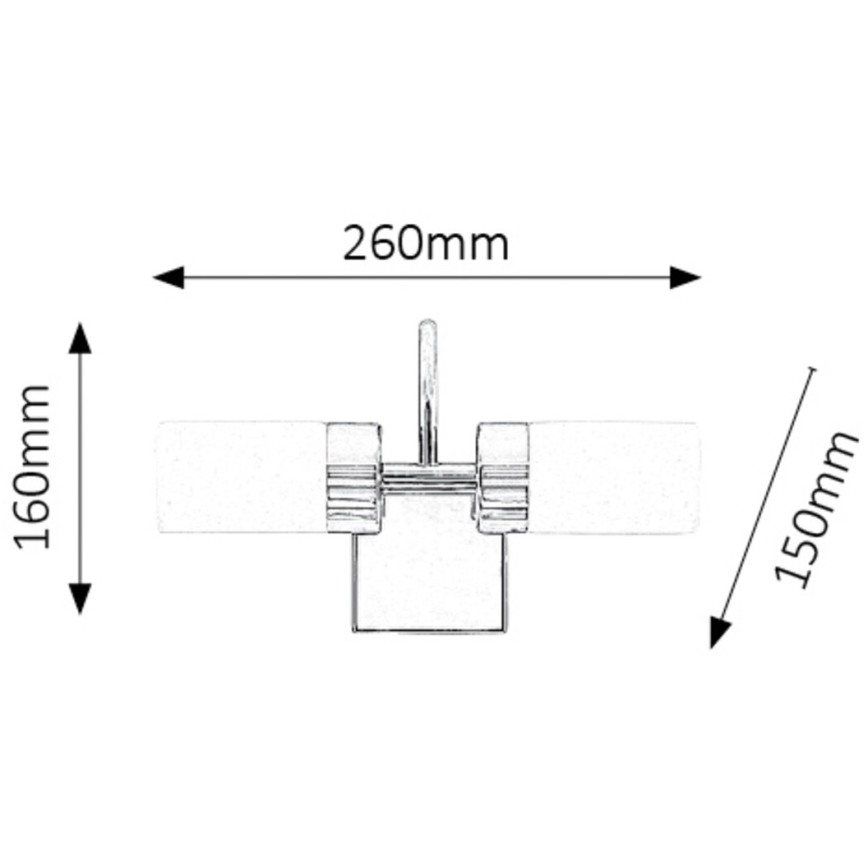 Rabalux - LED Peeglivalgustus vannituppa 2xLED/4W/230V  IP44