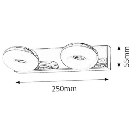 Rabalux - LED-valgusti vannituppa 2xLED/5W/230V