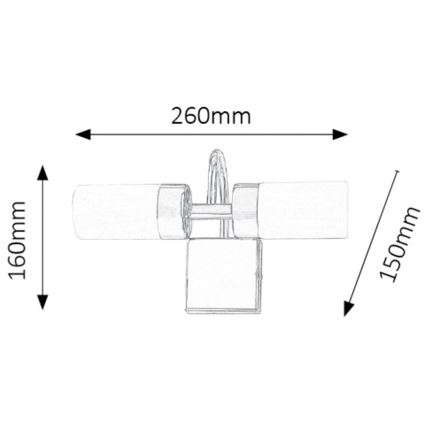 Rabalux - LED Peeglivalgustus vannituppa 2xLED/4W/230V IP44