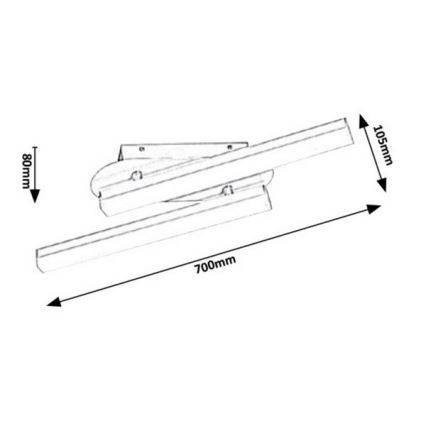 Rabalux - LED Seinavalgusti vannituppa LED/18W/230V IP44