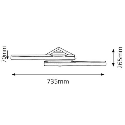 Rabalux - LED-seinavalgusti vannituppa 2xLED/12W