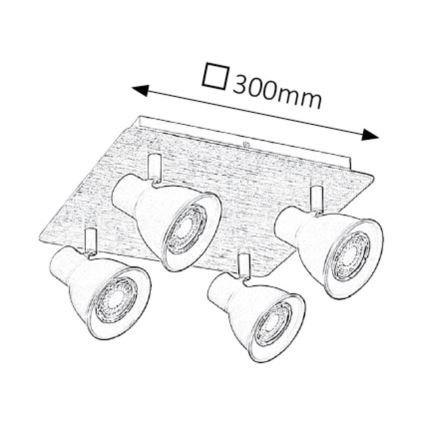 Rabalux - Kohtvalgusti 4xGU10/35W/230V