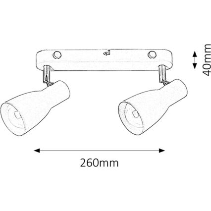 Rabalux - Kohtvalgusti 2xE27/20W/230V