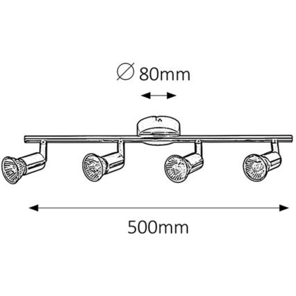 Rabalux - Kohtvalgusti 4xGU10/50W/230V