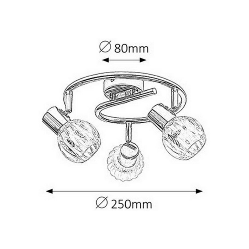 Rabalux 6093 - Kohtvalgusti LAUREN 3xE14/40W/230V