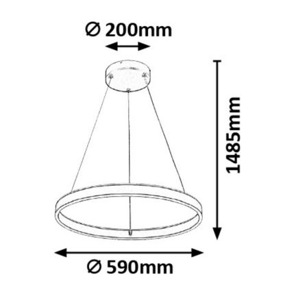 Rabalux - LED Hämardatav lühter LED/36W/230V + pult