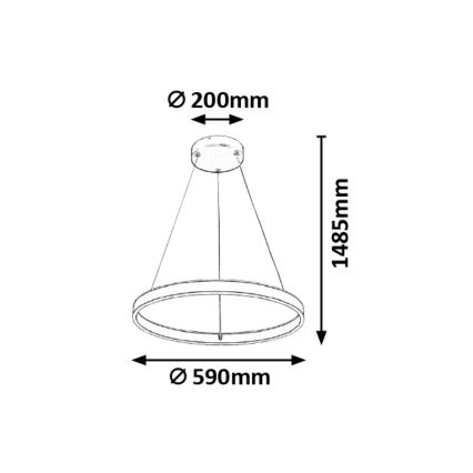 Rabalux - LED Hämardatav lühter LED/36W/230V + pult