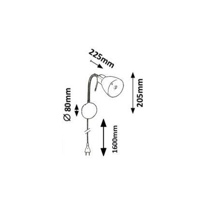 Rabalux - Paindlik lamp 1xE14/40W/230V