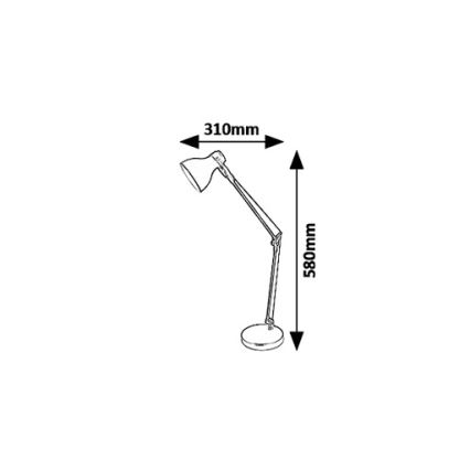 Rabalux 6408 - Laualamp CARTER 1xE14/11W/230V