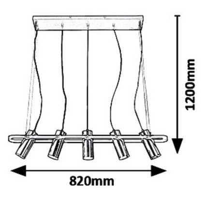 Rabalux 6430 - LED Lühter RAVEN LED/25W/230V