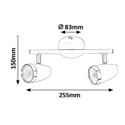 Rabalux - LED-kohtvalgusti 2xLED/4W/230V